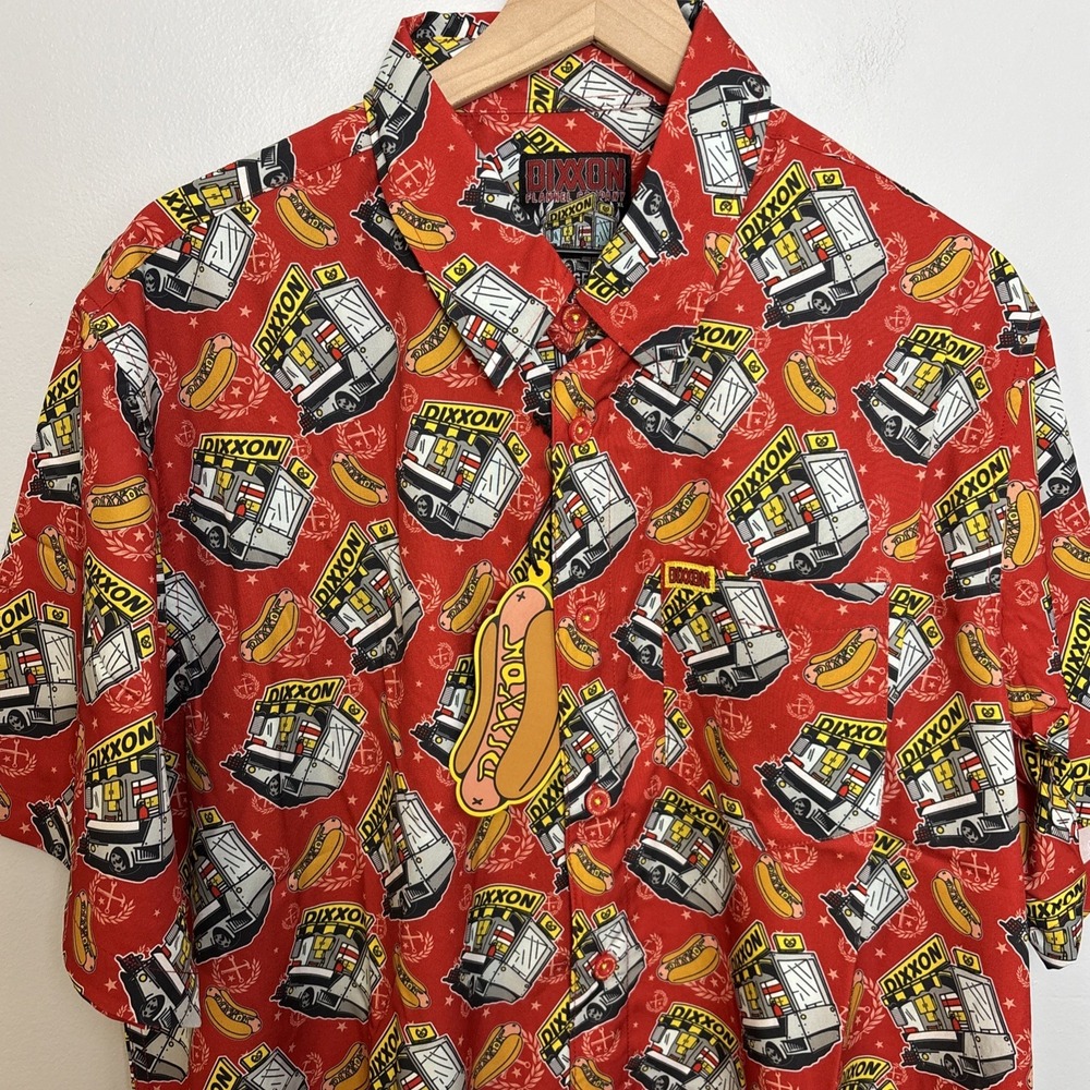 Dixxon Men's XL 'Sausage Fest' Party Blend Shirt Short Sleeve Button-Up NEW - Picture 6 of 13